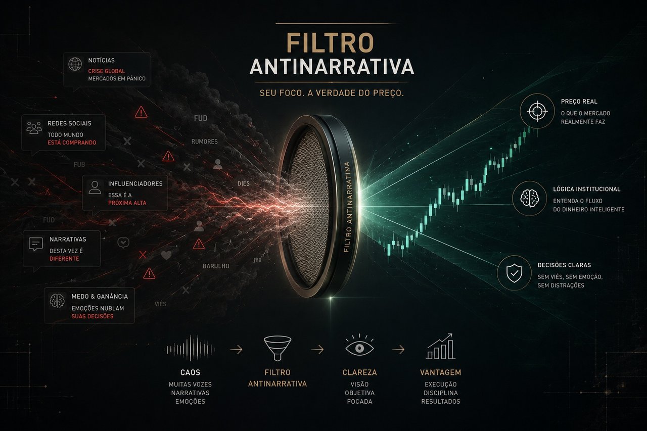 Filtro Anti-Narrativa: separando o ruído das notícias do que o preço realmente faz