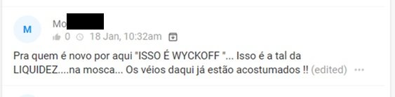 Depoimento: isso é Wyckoff, a tal da liquidez, na mosca